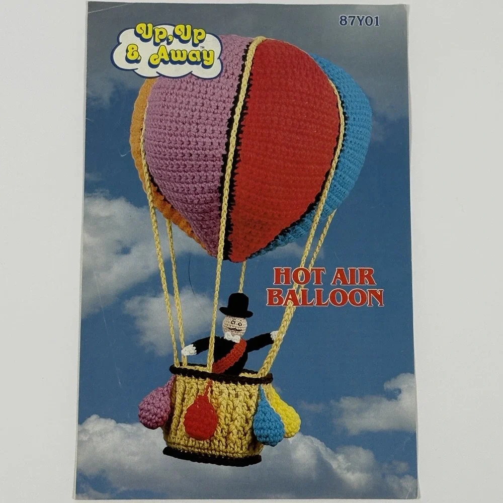Annie's Pattern Club Hot Air Balloon Crochet Pattern 87Y01 Up Up Away Vintage‎